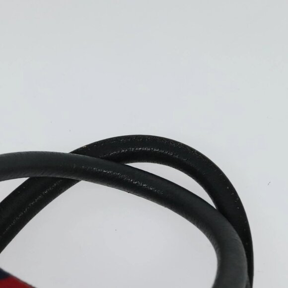 GUCCI GG Supreme Sherry Line Hand Bag PVC Navy Gold Red 40 02 006 Auth sw1342 - Picture 9 of 15